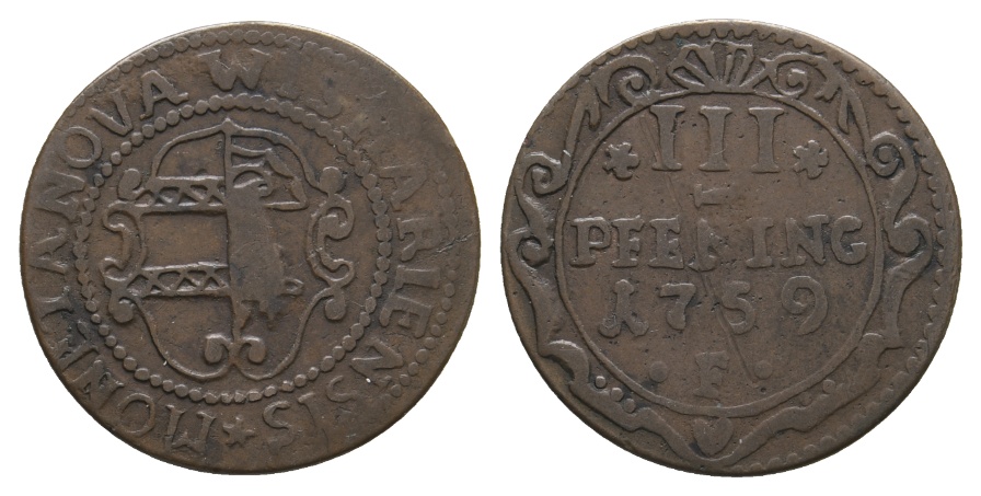  Altdeutschland; Kleinmünze 1759   