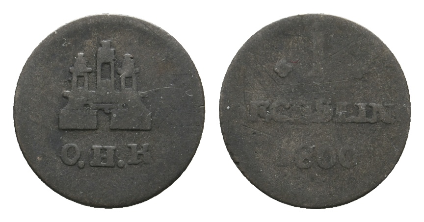  Altdeutschland; Hamburg; Kleinmünze 1800   