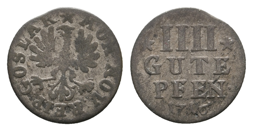  Altdeutschland; Goslar; Kleinmünze 1716   