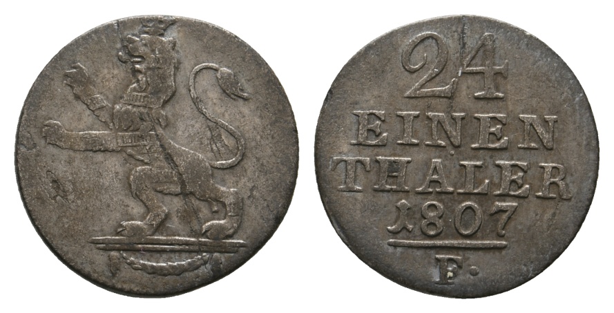  Altdeutschland; Hessen; Kleinmünze 1807   