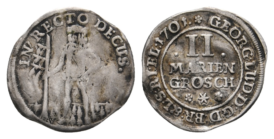  Altdeutschland; Kleinmünze 1701   