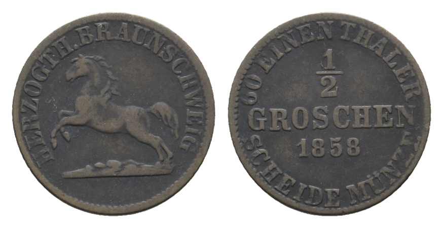  Altdeutschland; Kleinmünze 1858   