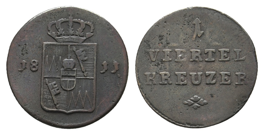  Altdeutschland; Kleinmünze 1811   