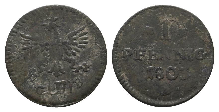  Altdeutschland; Kleinmünze 1803   
