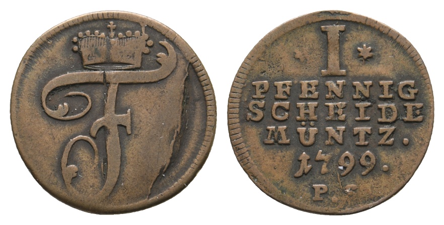  Altdeutschland; Kleinmünze 1799   