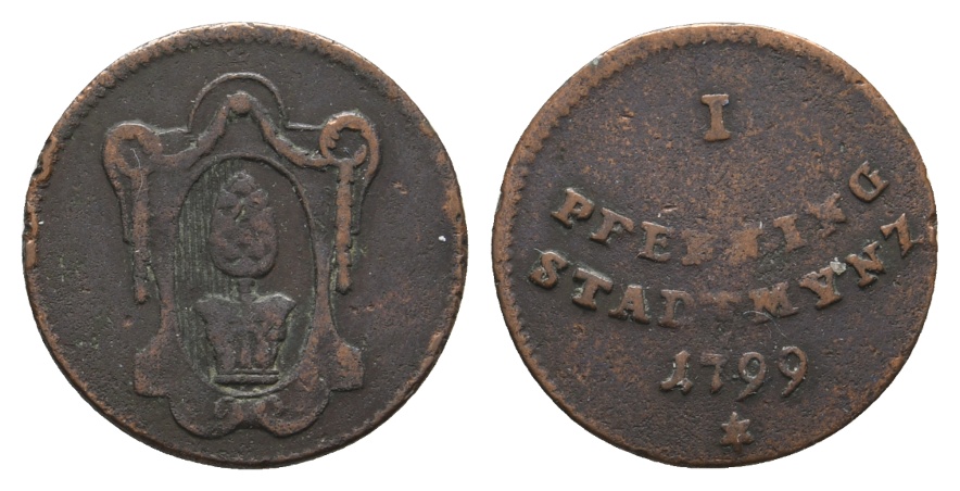  Altdeutschland; Kleinmünze 1799   