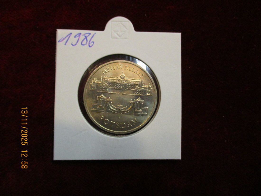  5 Mark DDR 1986 Neues Palais Potsdam Metall: (K-N-Zk) Gewicht: 9,6 Gramm   