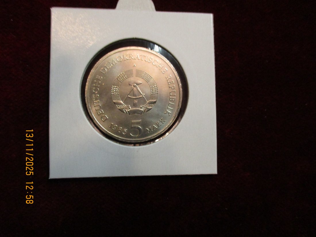  5 Mark DDR 1985 Dresden Zwinger Metall: (K-N-Zk) Gewicht: 9,6 Gramm   