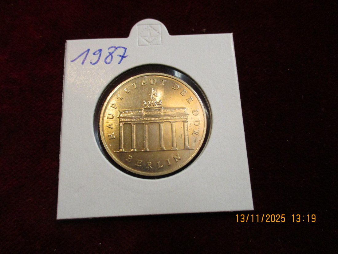  5 Mark DDR 1987 Berlin Metall: (K-N-Zk) Gewicht: 9,6 Gramm   