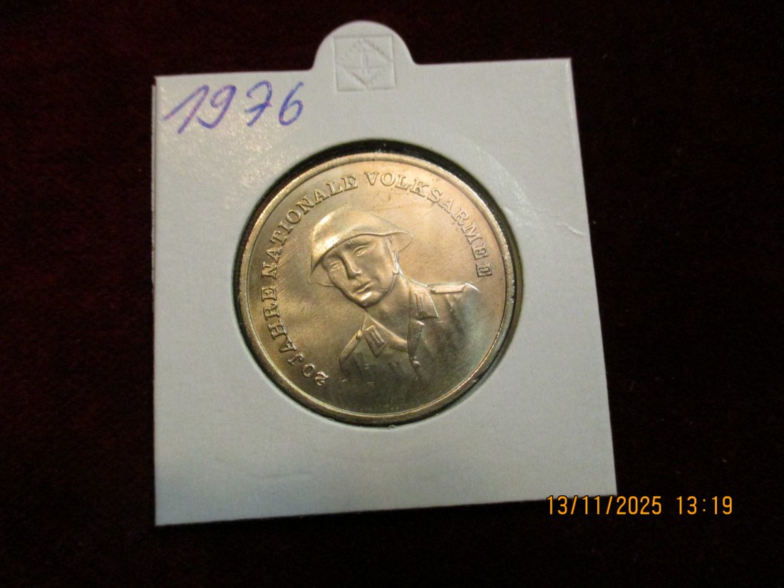  10 Mark DDR 1976 - 20 Jahre NVA Metall: (K-N-Zk) Gewicht: 12,2 Gramm   