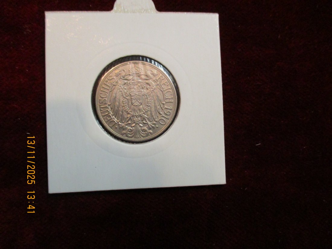  25 Pfennig Kaiserreich 1910 A Metall: Nickel Gewicht 4 Gramm   