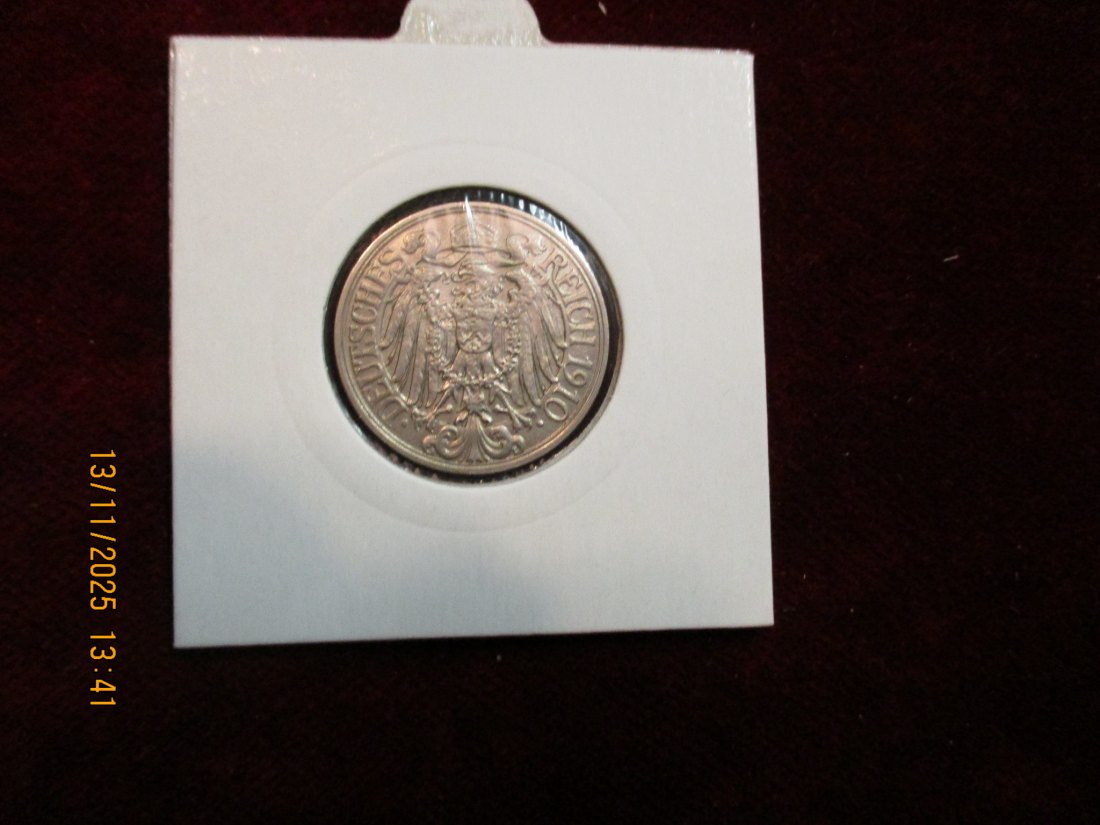  25 Pfennig Kaiserreich 1910 E Metall: Nickel Gewicht 4 Gramm   