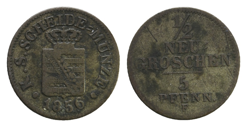  Altdeutschland; Kleinmünze 1856   