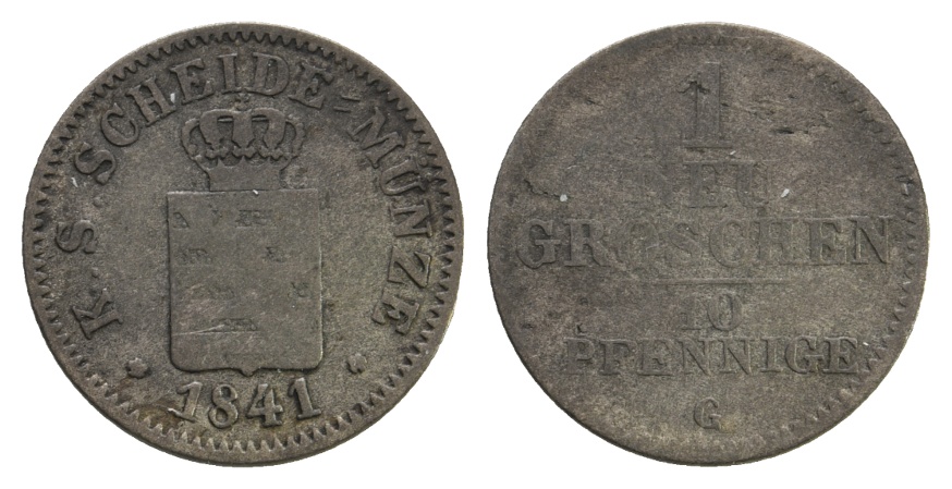  Altdeutschland; Kleinmünze 1841   