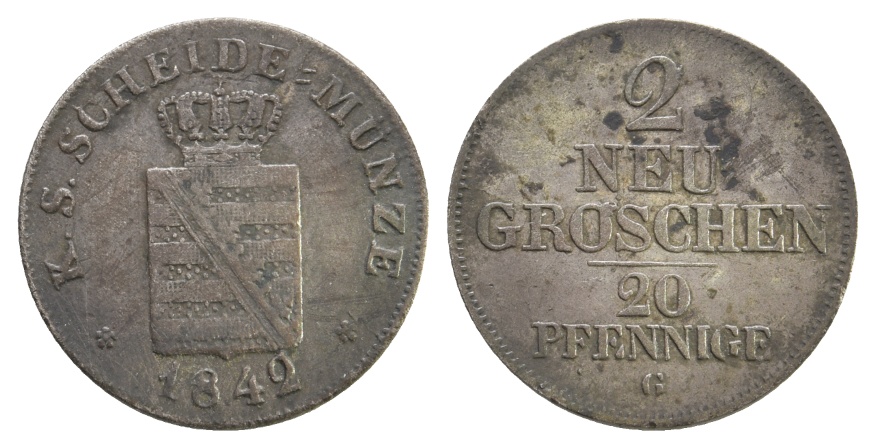  Altdeutschland; Kleinmünze 1842   