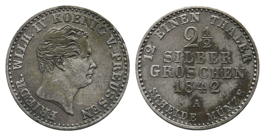  Altdeutschland; Kleinmünze 1842   