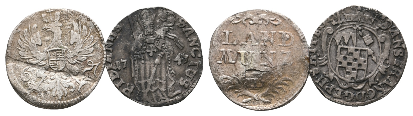  Altdeutschland; 2 Kleinmünzen   