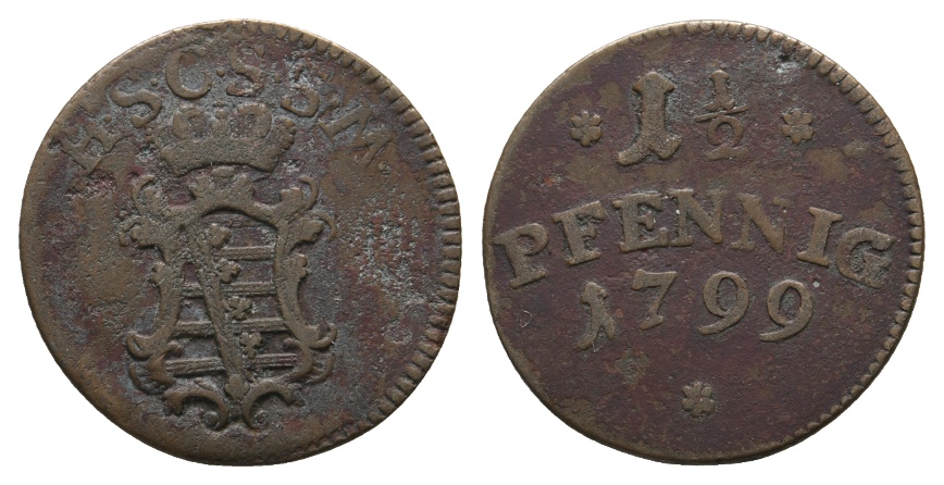  Altdeutschland; Kleinmünze 1799   