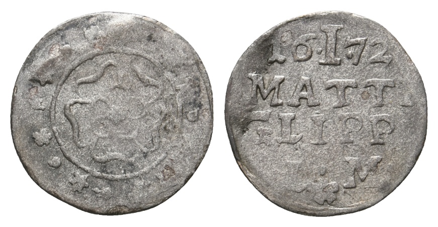  Altdeutschland; Kleinmünze 1672   