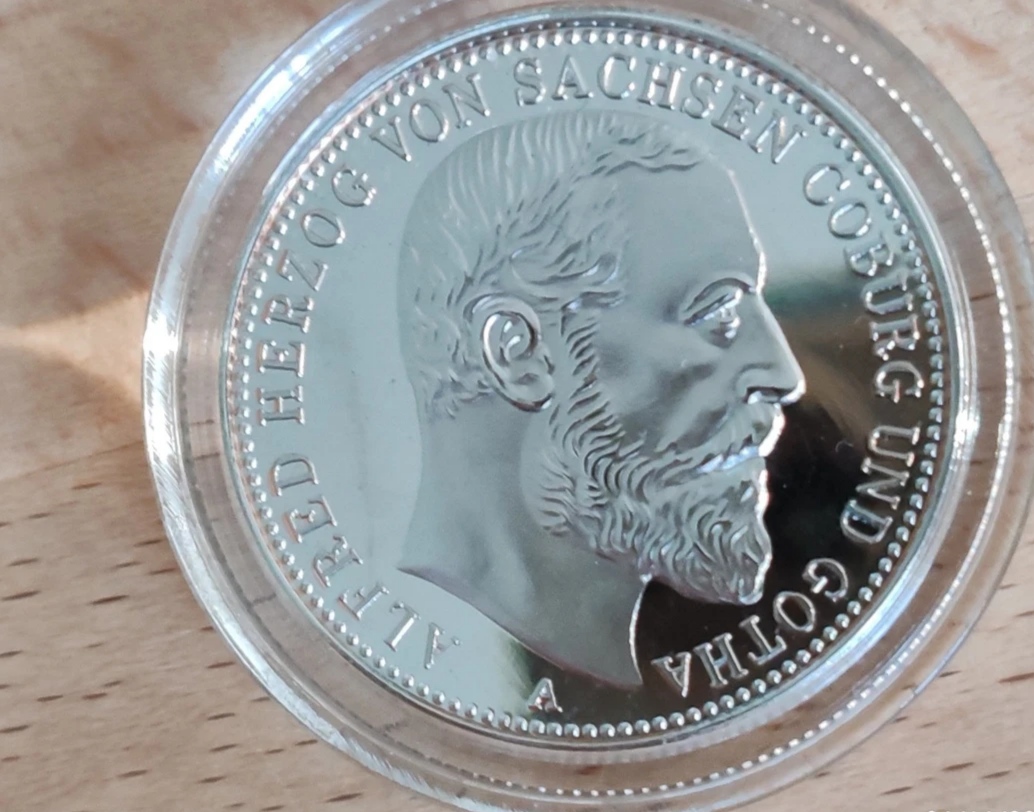  2 MARK Sachsen Coburg Gotha 1895 NP Stempelglanz   