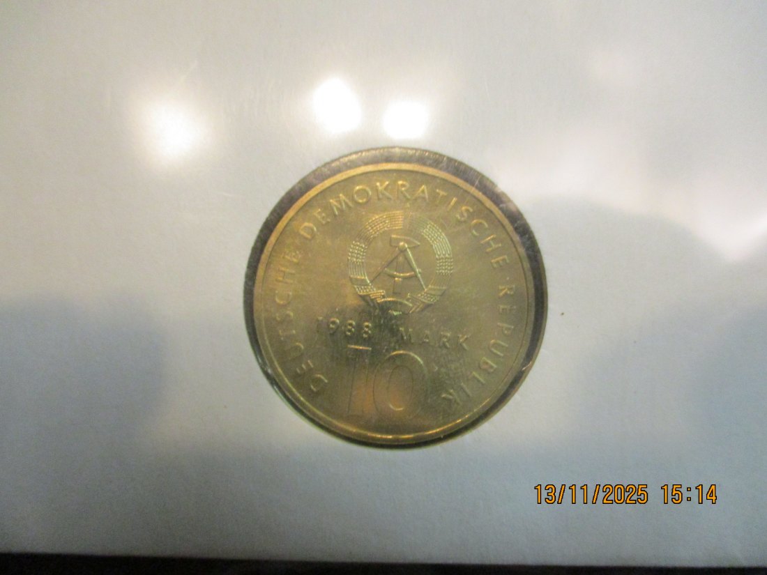  Numisbrief 5 Mark DDR 1988 DDR Sport  Metall: (K-N-Zk) Gewicht: 9,6 Gramm /1   