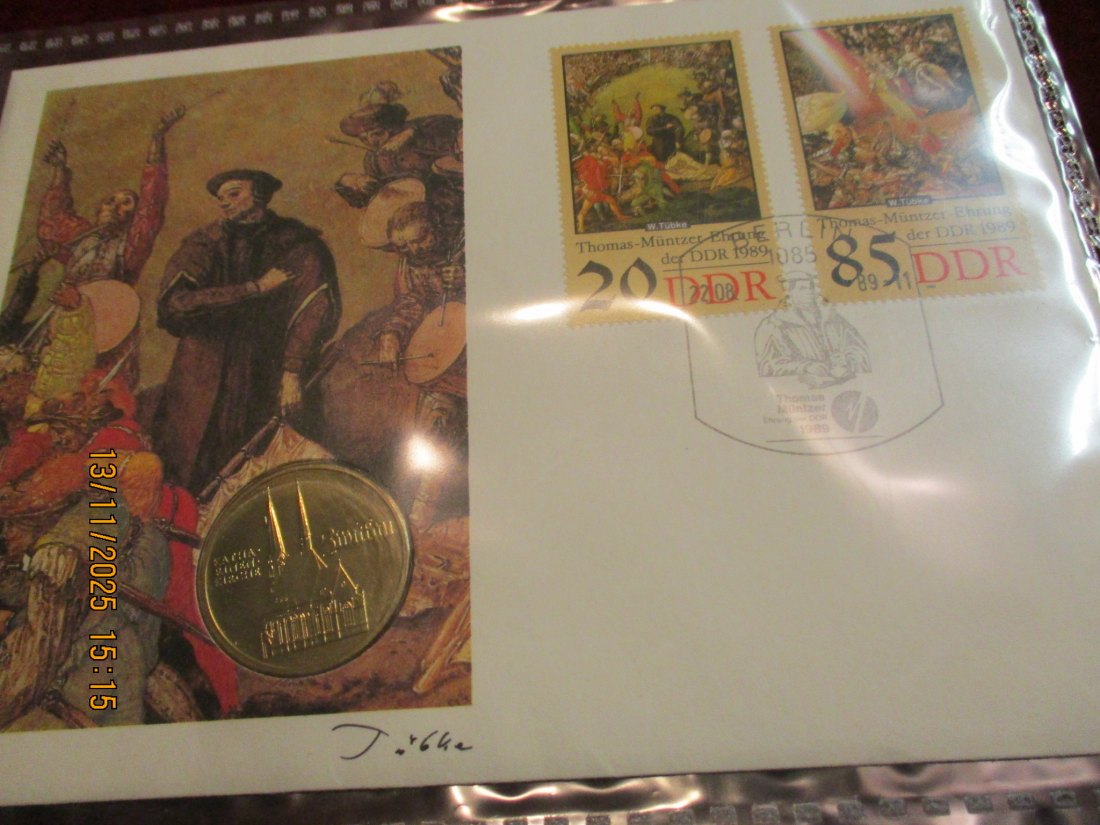  Numisbrief 5 Mark DDR 1989 Katharinenkirche  Metall: (K-N-Zk) Gewicht: 9,6 Gramm /1   