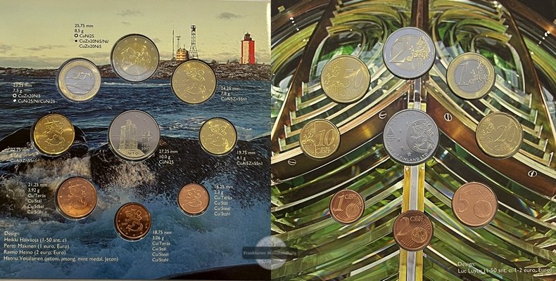  Finnland  Euro-Kursmünzensatz  2007 Rahasarja  FM-Frankfurt   