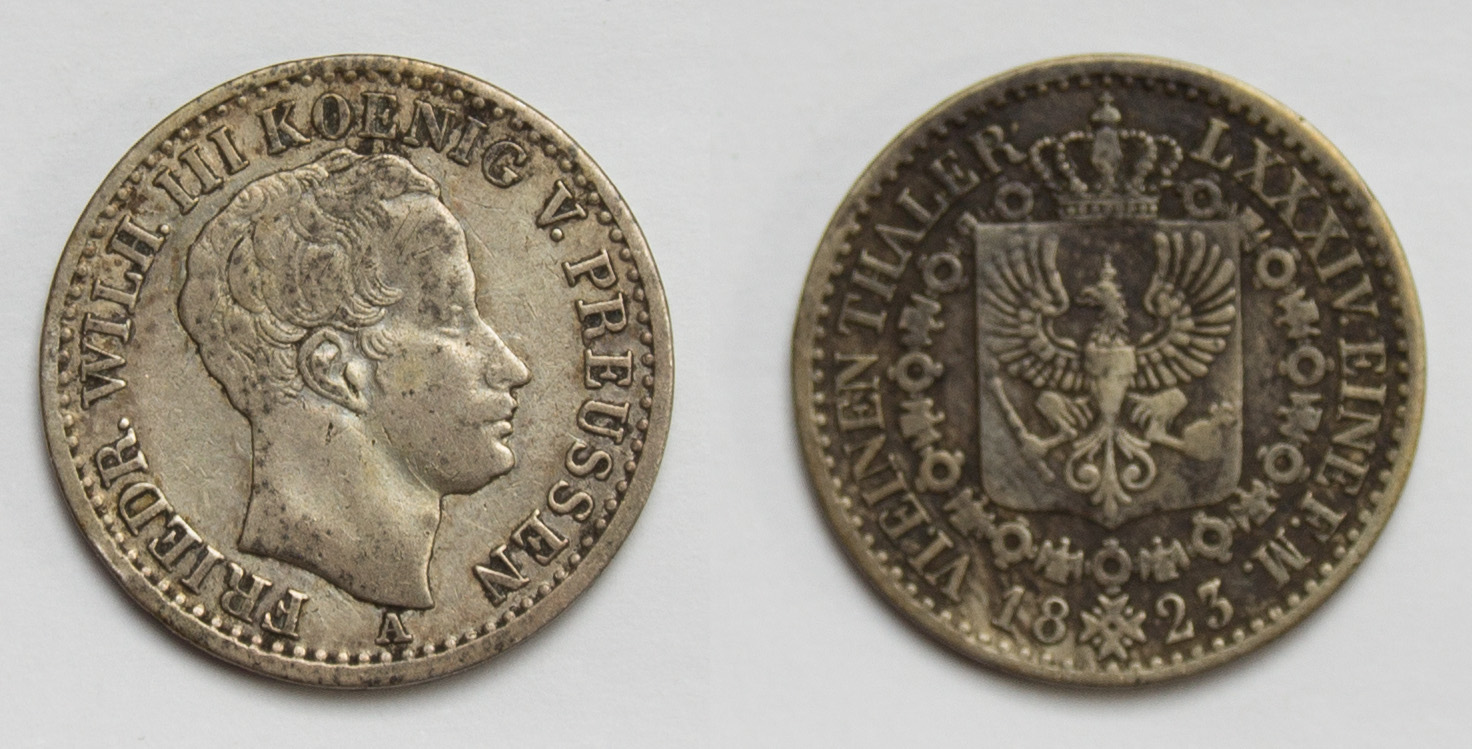  Brandenburg-Preussen Taler 1823 A Wilhelm III.1797-1840 ss   