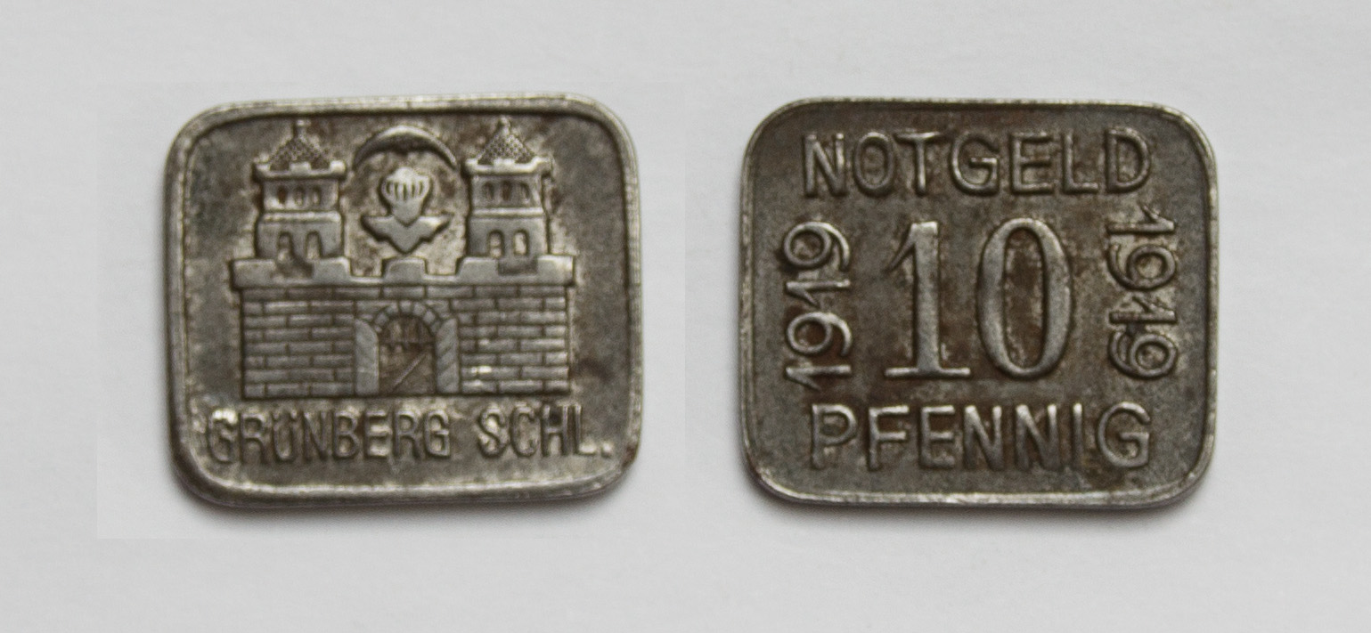  Notgeld: Grünberg in Schlesien 10 Pfennig 1919 ss   