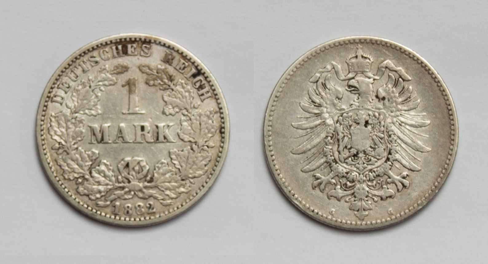  Kaiserreich 1 Mark 1882 G ss-vz   