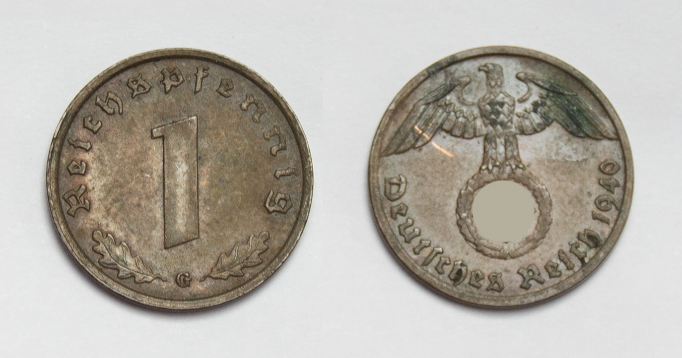  Drittes Reich 1 Pfennig 1940 G ss-vz   