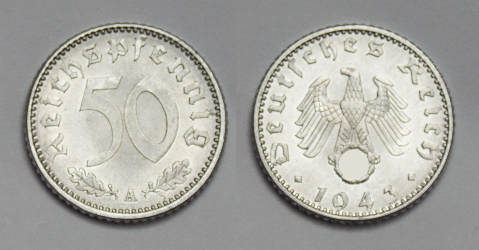  Drittes Reich 50 Reichspfennig 1943 A prägefrisch stgl.   