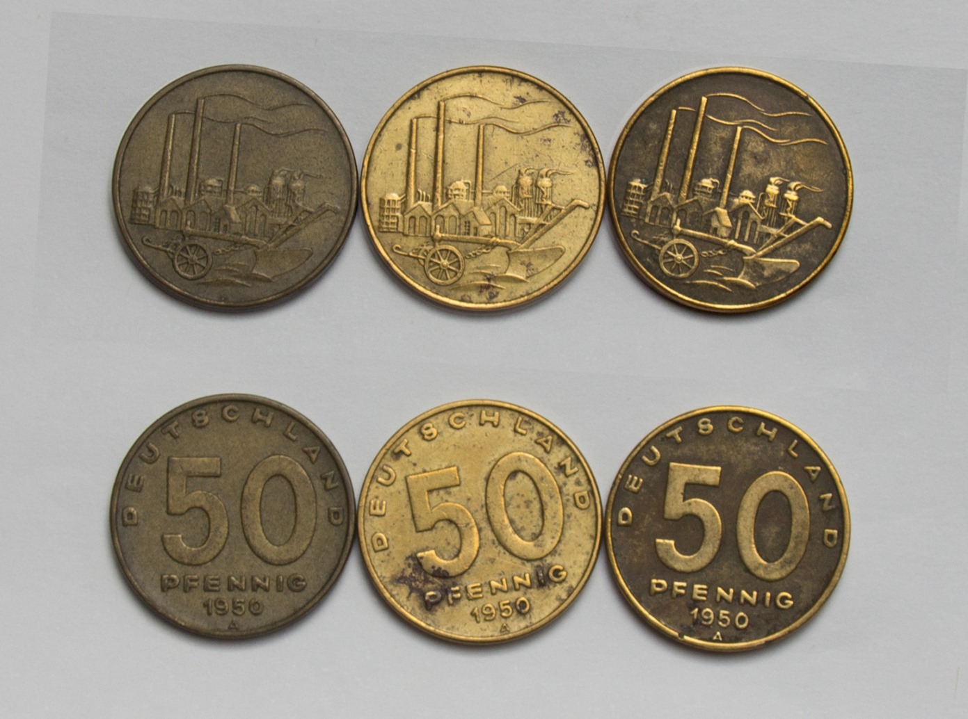  DDR 50 Pfennig 1950 A 3 Münzen meist ss und besser   