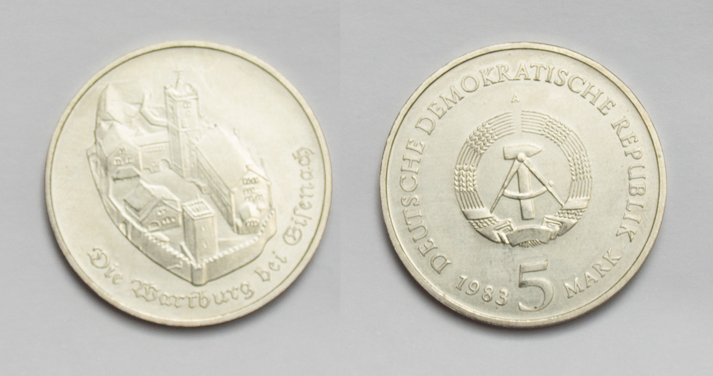  DDR 5 Mark Wartburg bei Eisenach 1983 vz-stgl. Auflage 21.000   