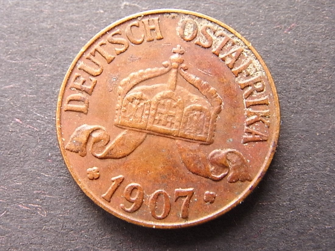  Deutsch Ostafrika 1 Heller 1907 ss   