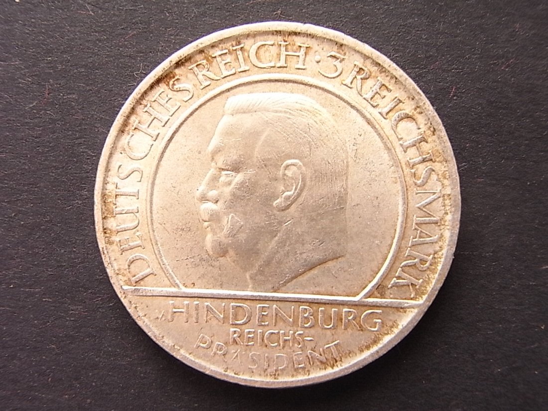  Weimaer Republik 3 Mark 1929 A fvzgl Schwurhand   