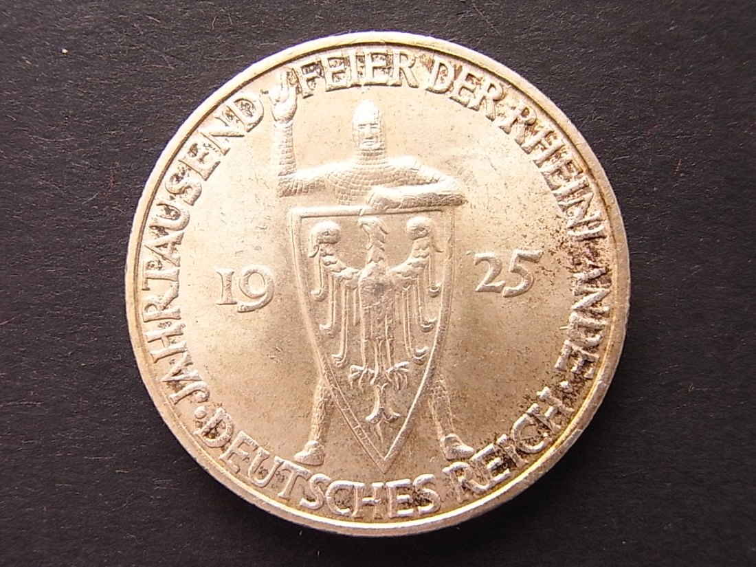  Weimaer Republik 3 Mark 1924 A vzgl Rheinland   
