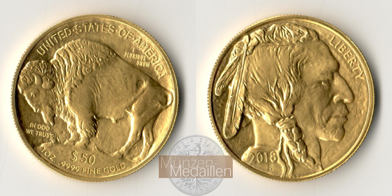 USA MM-Frankfurt  Feingewicht: 31,1g 50 Dollars (Buffalo) 2018 