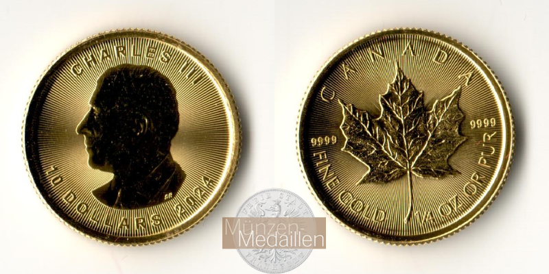 Kanada MM-Frankfurt Feingewicht: 7,78g 10 Dollar Maple Leaf 2024 