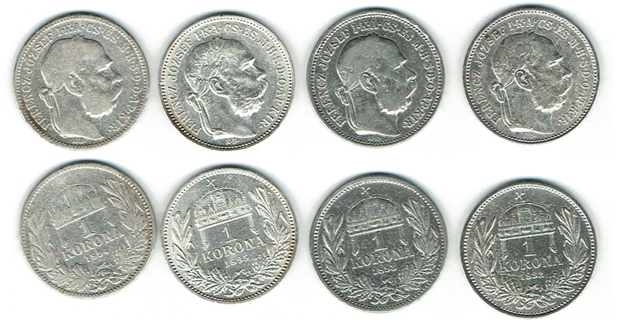  SZAIVERT KAISERREICH ÖSTERREICH FRANZ JOSEPH 1 KRONE CORONA UNGARN   