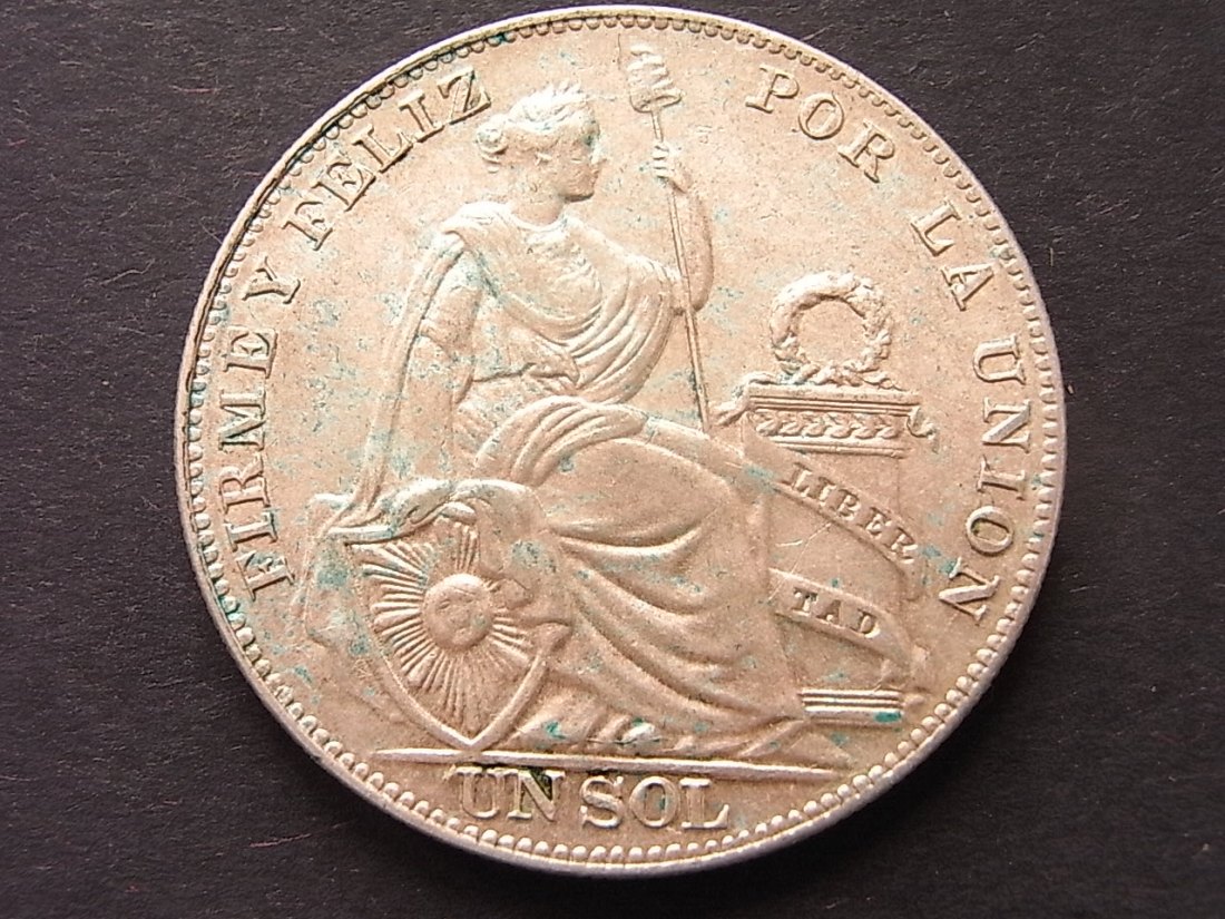 Peru 1 Sol 1934 vzgl Silber 24,93gramm   