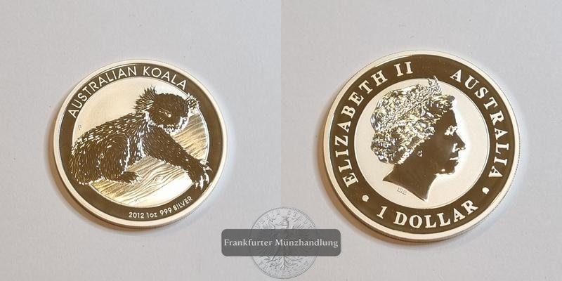  Australien 1 Dollar 2012 Koala KM#1840 FM-Frankfurt  Feinsilber: 31,1g   