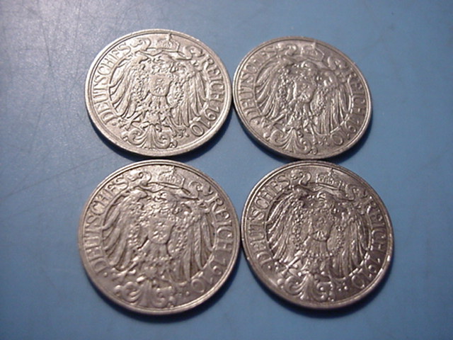  Kaiserreich 25 Pfennig 1909-1912   