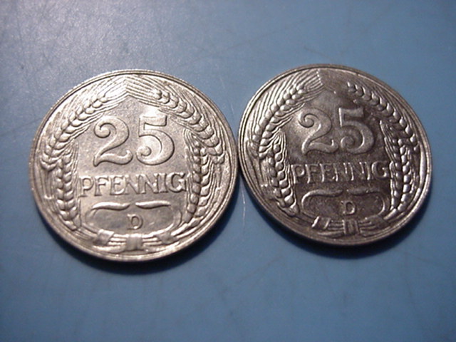 Kaiserreich 25 Pfennig 1909-1912