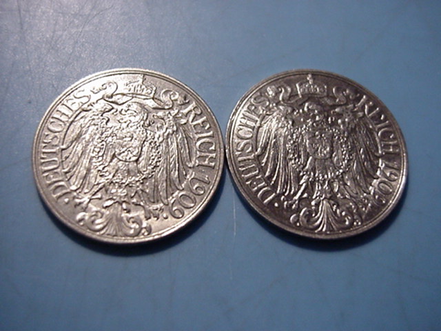  Kaiserreich 25 Pfennig 1909-1912   