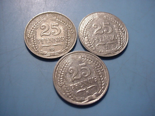 Kaiserreich 25 Pfennig 1909-1912