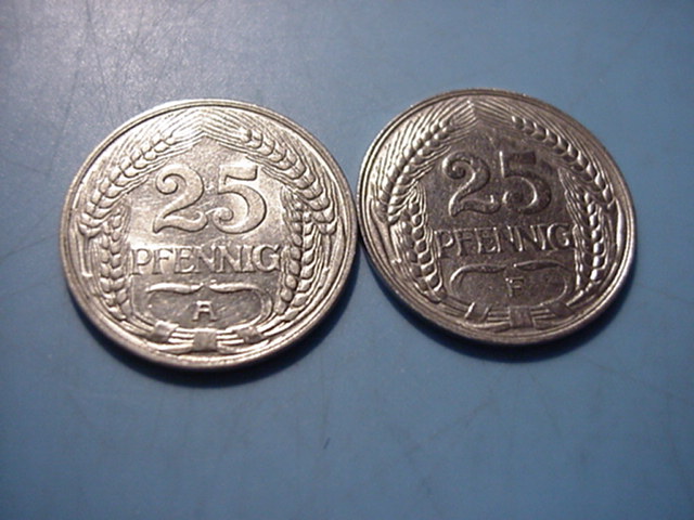 Kaiserreich 25 Pfennig 1909-1912