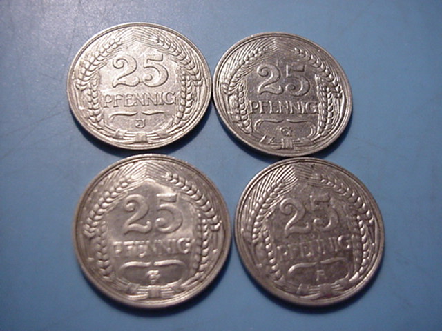 Kaiserreich 25 Pfennig 1909-1912