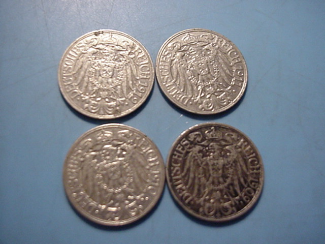  Kaiserreich 25 Pfennig 1909-1912   