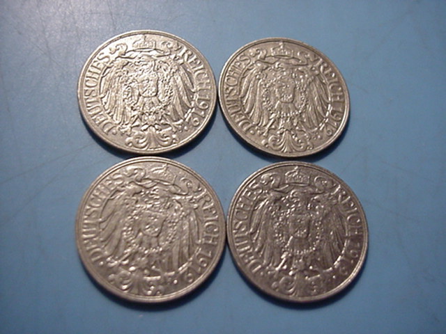  Kaiserreich 25 Pfennig 1909-1912   
